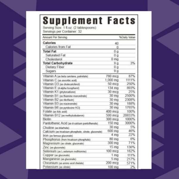 Suplemento nutricional con 16 vitaminas y 70+ minerales