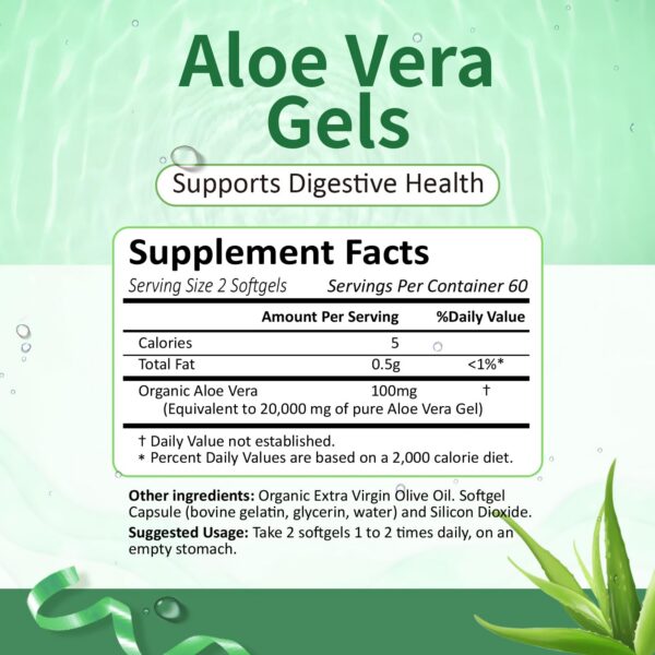 Caja del suplemento nutricional de aloe vera en cápsulas