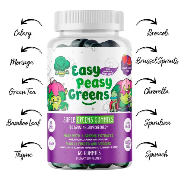 Suplemento nutricional EasyPeasyGreens gominolas 60 piezas