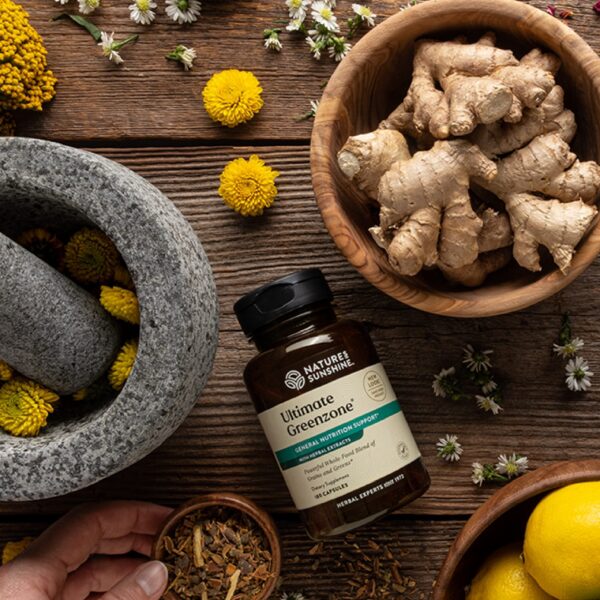 Suplemento nutricional con granos y hierbas