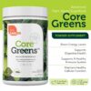 Suplemento nutricional polvo verde Zahler Core Greens con vitaminas