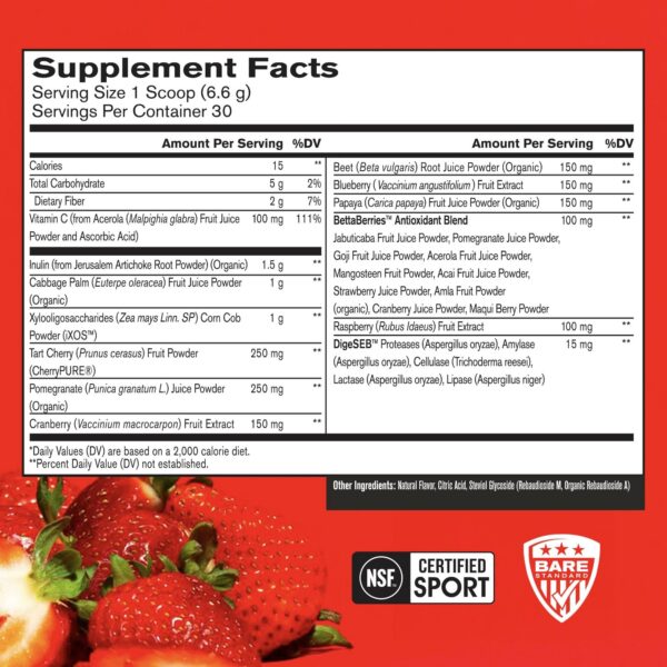 Version 1.0.0 Suplemento nutricional Strong Reds antioxidantes y enzimas digestivas