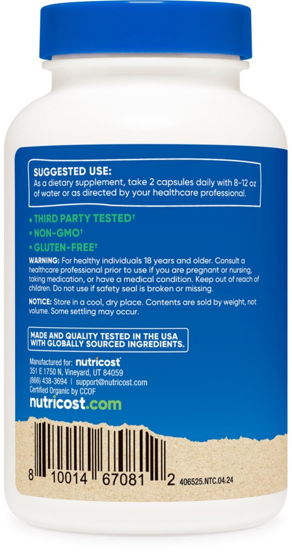 Version 1.0.0 Suplemento Nutricost de Cordyceps para salud y energía