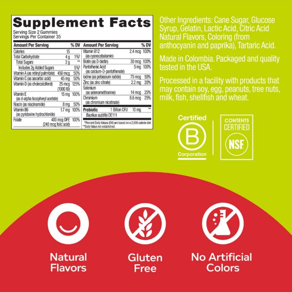 Version 1.0.0 Suplemento OLLY Multi + Probióticos apoyo digestivo inmunológico