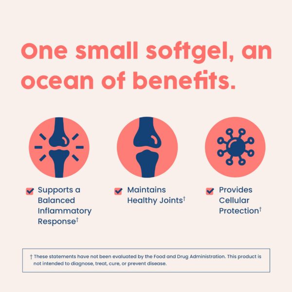 Suplememento omega-3 NativePath sin sabor a pescado ni rellenos