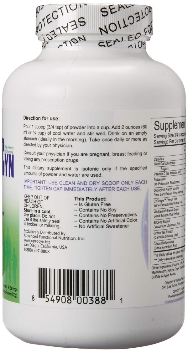 Version 1.0.0 Suplemento OPC Isotónico OProCyn extracto pino francés 300g