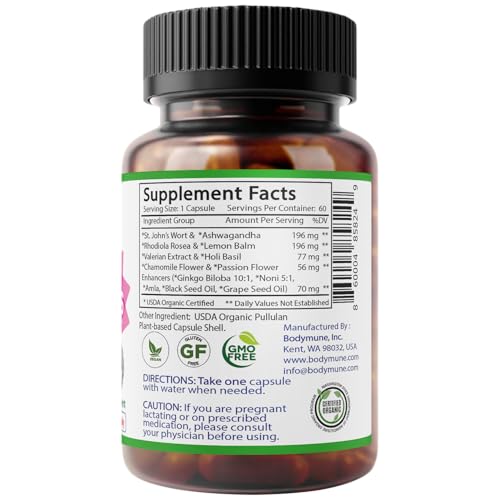 Suplemento orgánico para alivio del estrés y relajación mental