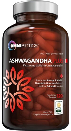 Suplemento orgánico Ashwagandha KSM66 120 cápsulas veganas