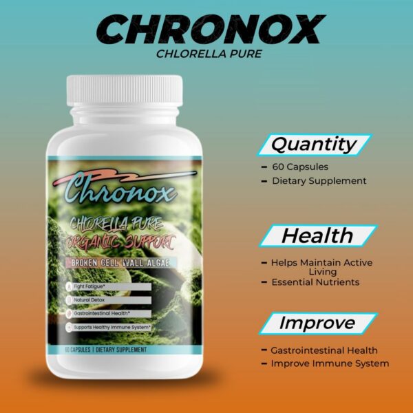 Suplemento orgánico Chronox reduce fatiga con chlorella