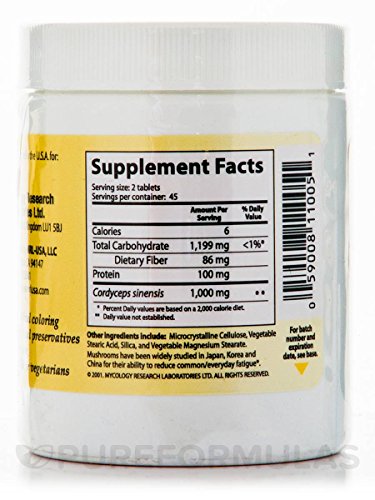 Suplemento orgánico de Cordyceps para salud y bienestar