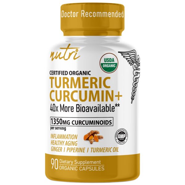 Version 1.0.0 Suplemento orgánico cúrcuma Nutri 1425mg envase frontal