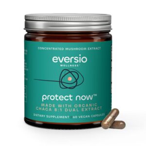 Suplemento orgánico hongo Chaga Eversio Wellness cápsulas veganas