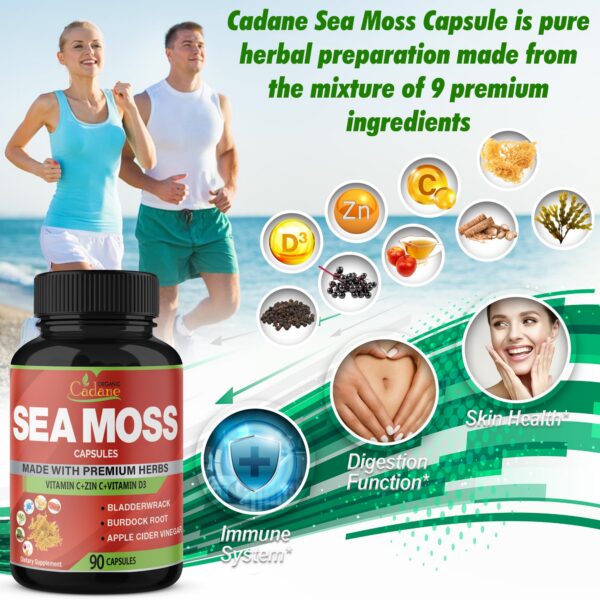 Suplemento orgánico con musgo marino y vitaminas Organic Cadane