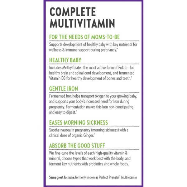 Version 1.0.0 Suplemento orgánico prenatal Perfect Prenatal New Chapter