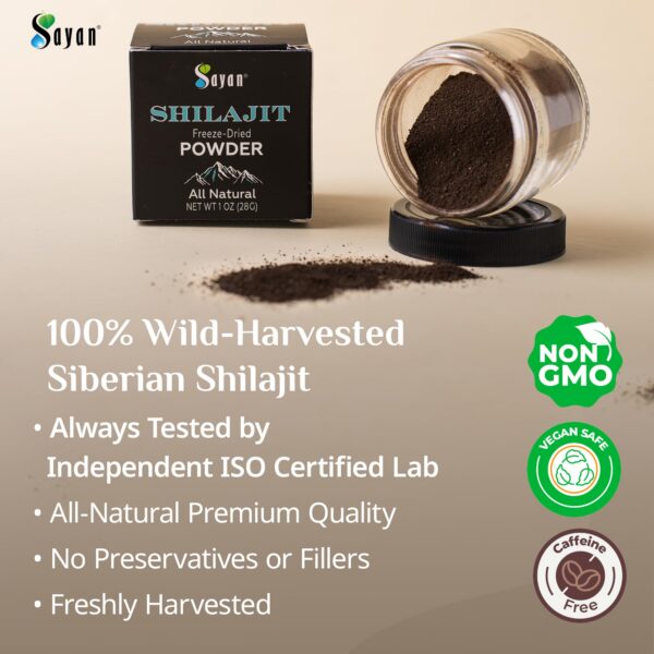 Suplemento orgánico shilajit ácido fúlvico 28g Sayan