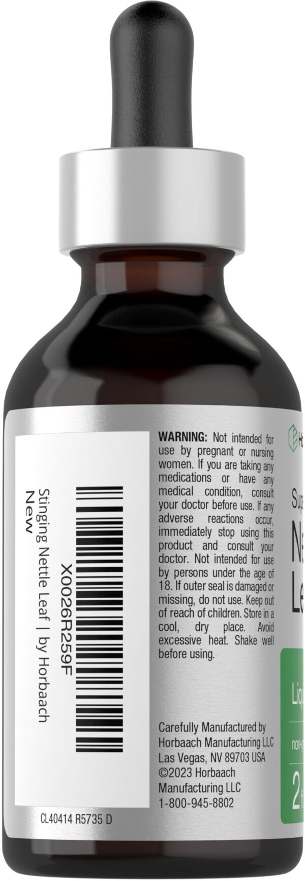 Version 1.0.0 Suplemento de ortiga líquido Horbäach, sin OGM y vegano