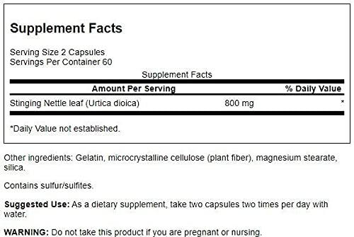 Suplemento ortiga para salud urinaria Swanson dos paquetes