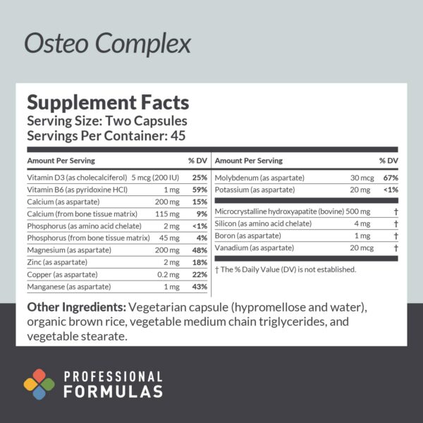 Suplemento Osteo Complex Professional Formulas envase