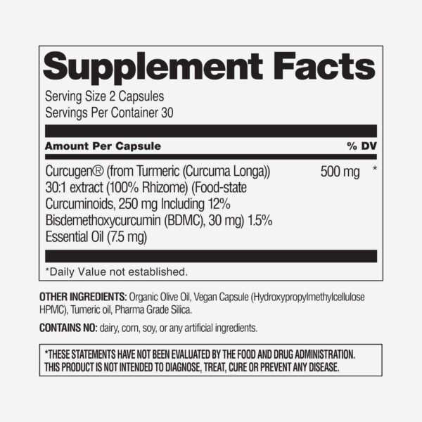Suplemento PALS con curcumina 98.5% base cúrcuma