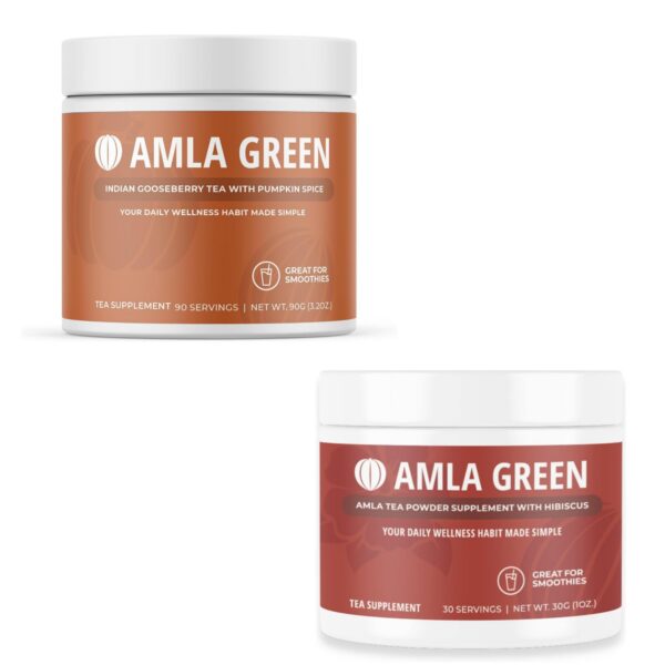 Suplemento polvo Amla Green con té verde antioxidante