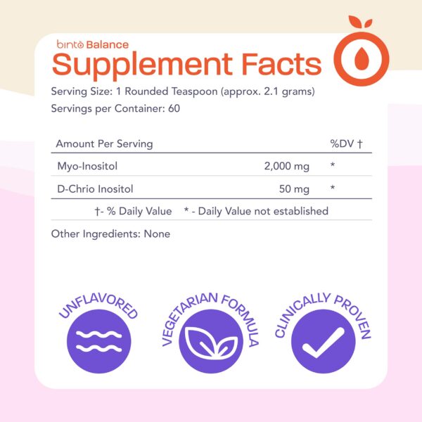 Suplemento en polvo Binto 40 1 mio inositol y d-chiro
