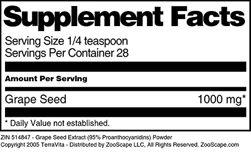 Version 1.0.0 Suplemento polvo extracto semilla de uva natural 1 oz TerraVita