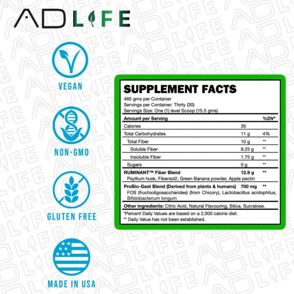 Suplemento polvo fibra Project AD mango apoya digestión saludable