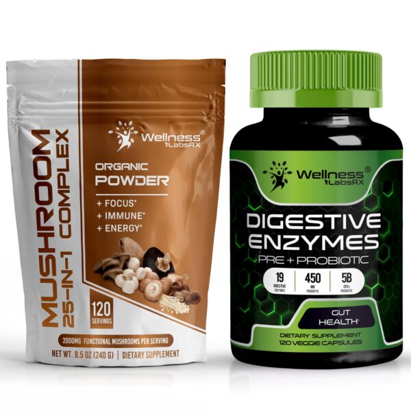 Suplemento polvo de hongos WELLNESS LABSRX 2000 mg