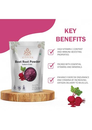 Suplemento orgánico en polvo de remolacha VISHIKA