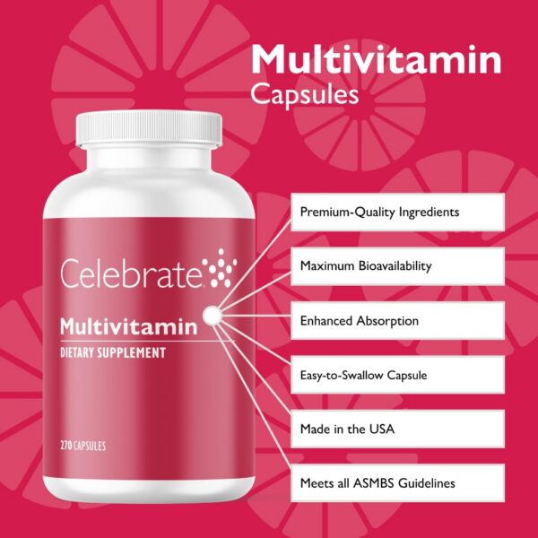 Suplemento post bypass gástrico Celebrate Vitamins sin hierro