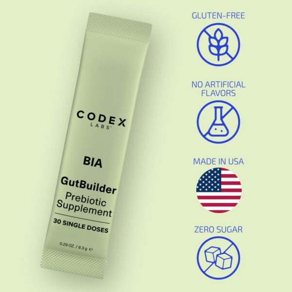 Version 1.0.0 Suplemento prebiótico Codex Labs con ingredientes naturales