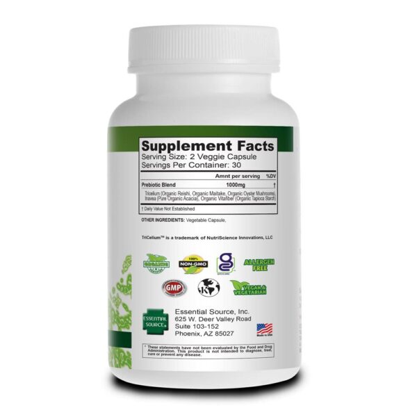 Suplemento prebiótico Essential Source natural y vegano