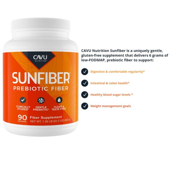 Suplemento prebiótico fibra guar CAVU NUTRITION