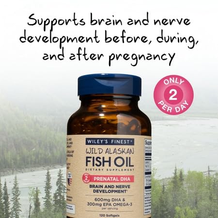 Suplemento prenatal aceite pescado Wiley's Finest DHA y EPA omega-3