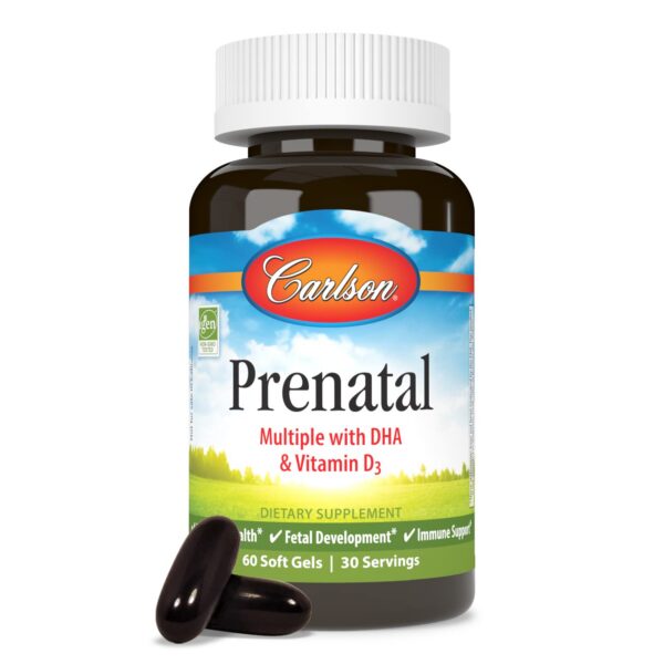 Suplemento prenatal Carlson 60 cápsulas blandas