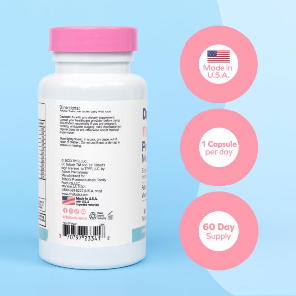 Version 1.0.0 Suplemento prenatal Dr. Talbot's Mom ácido fólico y hierro