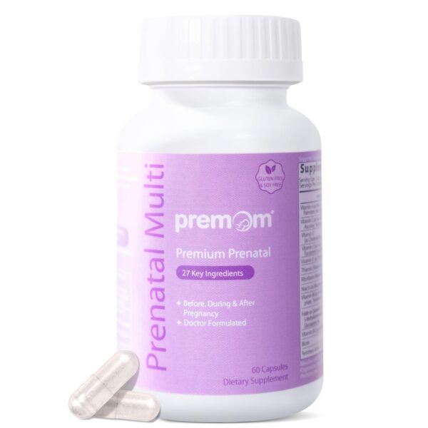 Suplemento prenatal Premom multivitaminas mujer