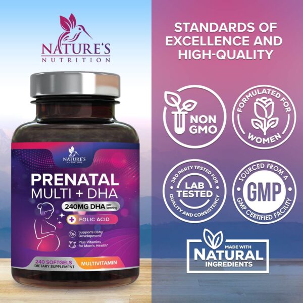 Suplemento prenatal vitaminas para mujeres embarazadas