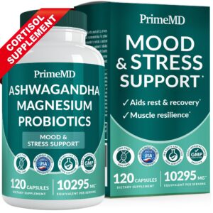 Suplemento PrimeMD 5 en 1 Cortisol con Ashwagandha 120 cápsulas