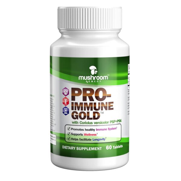 Suplemento PRO-Immune Gold con extractos de hongos 60 tabletas