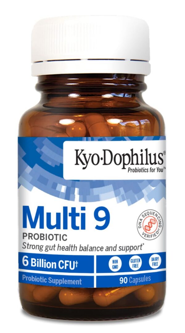 Version 1.0.0 Suplemento probiótico Kyolic cápsulas multi 9 salud intestinal