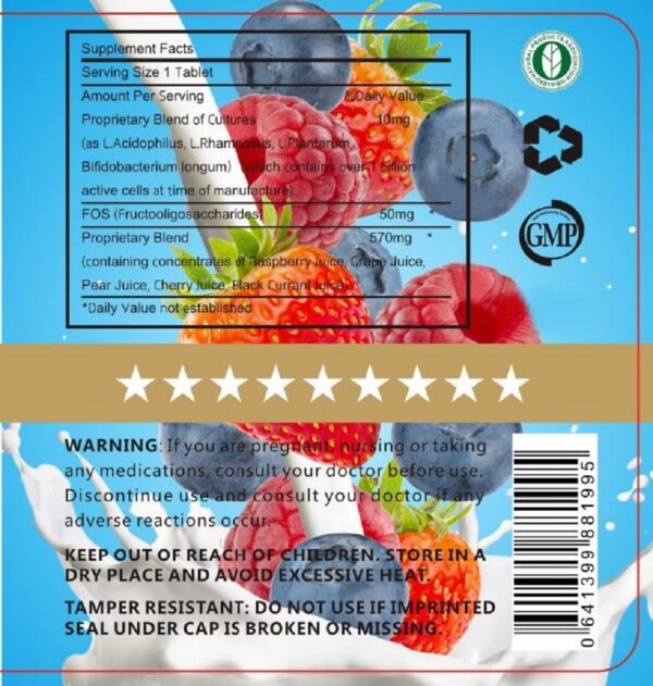 Suplemento probiótico masticable para niños Esmond Natural