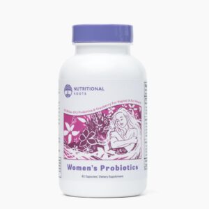 Suplemento probiótico para mujeres Nutritional Roots frasco