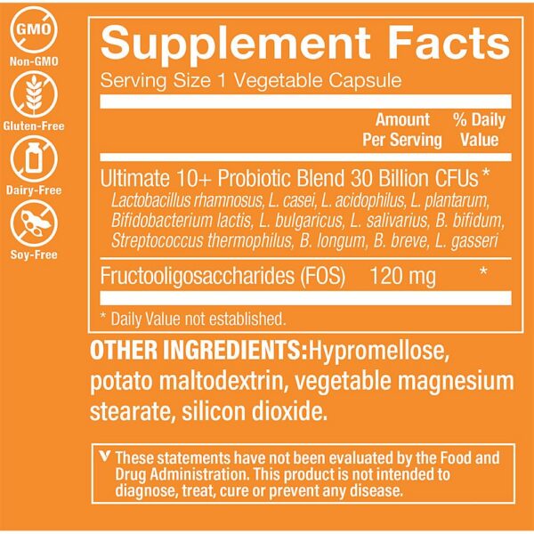 Suplemento probiótico para salud digestiva e inmunidad The Vitamin Shoppe
