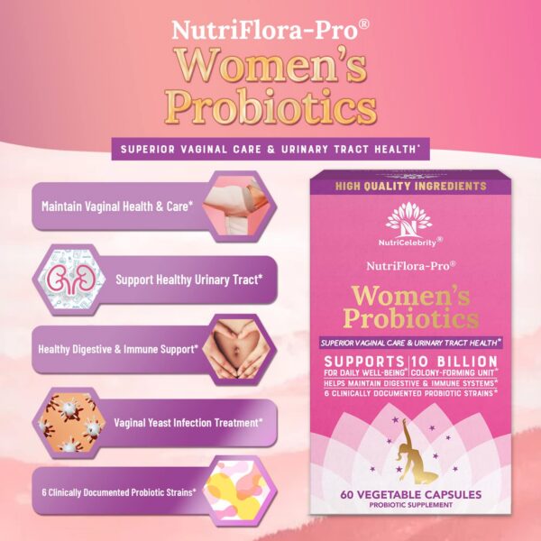 Suplemento probiótico para salud vaginal y urinaria Nutricelebrity