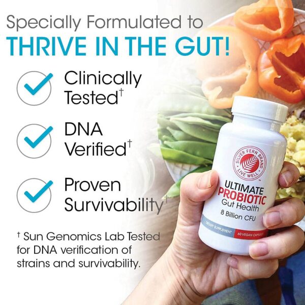 Version 1.0.0 Parte trasera envase Silver Fern Ultimate Probiotic Capsules