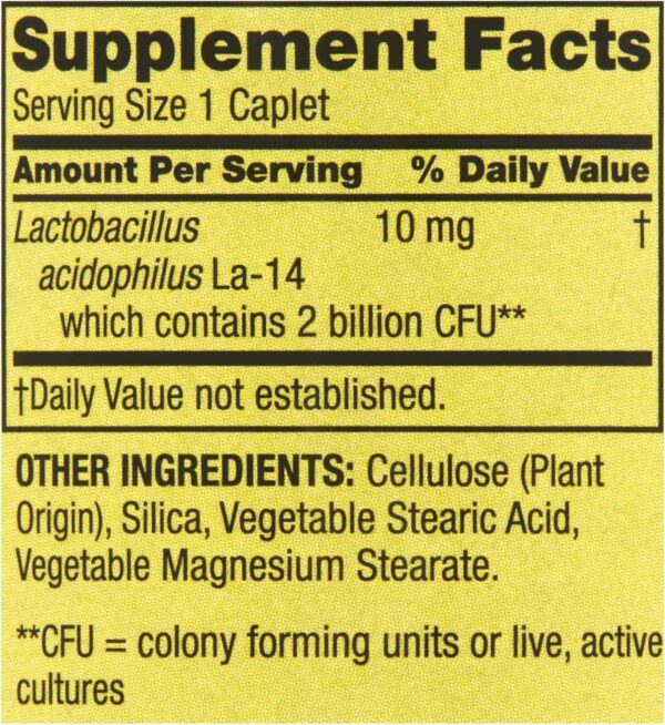 Version 1.0.0 Suplemento probiótico sin gluten Spring Valley Acidophilus