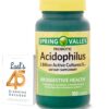Suplemento probiótico Spring Valley Acidophilus 100 cápsulas