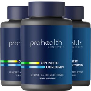 Version 1.0.0 Suplemento ProHealth cápsulas de curcumina Longvida 500 mg