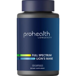 Suplemento ProHealth Lion's Mane 120 cápsulas bote frontal